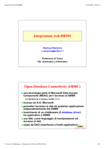 Integrazione tra Web e DBMS - Computer and Network Security Group