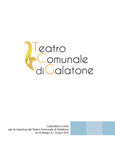 Laboratori e corsi per la riapertua del Teatro Comunale di Galatone