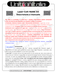 Laser-Colli MARK III Descrizione e manuale