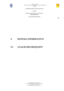 Analisi dei requisiti - Azienda Ospedaliero