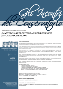 MASTERCLASS DI CHITARRA E COMPOSIZIONE