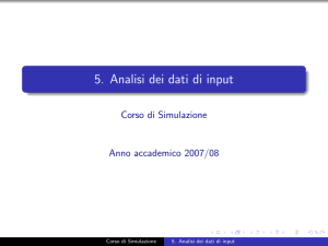 5. Analisi dei dati di input