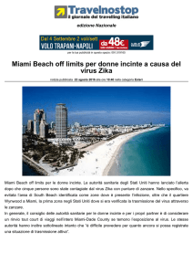Miami Beach off limits per donne incinte a causa del virus Zika