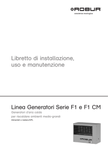 Libretto d`installazione, uso e manutenzione Generatore