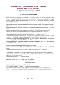 CONTATORE DI RADIAZIONI BETA - GAMMA Modello RKS 20.03