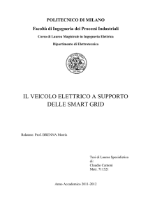 il veicolo elettrico a supporto delle smart grid