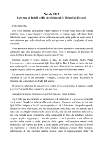Natale 2012, lettera di Talucci ai fedeli