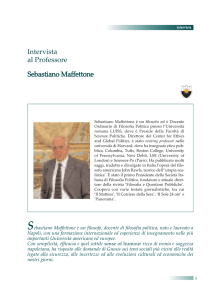 Intervista al Professore Sebastiano Maffettone