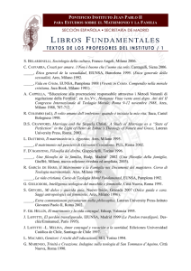 libros fundamentales - Pontificio Instituto Juan Pablo II