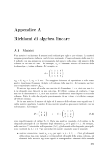 Appendice A Richiami di algebra lineare