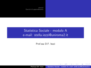 Statistica Sociale - modulo A e-mail: