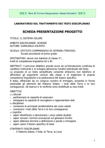Il sistema solare - Rete integrazione alunni stranieri