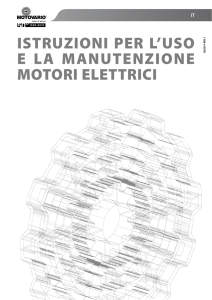 ISTRUZIONI PER L`USO E LA MANUTENZIONE MOTORI ELETTRICI