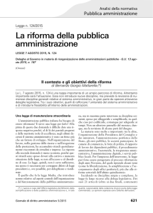 La riforma della pubblica amministrazione