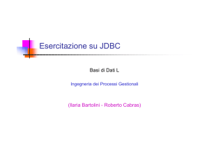 Esercitazione su JDBC