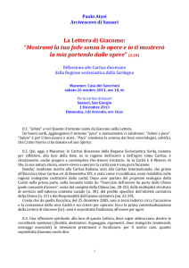 La Lettera di Giacomo: “Mostrami la tua fede senza le opere e io ti