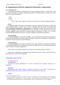 45. Inquinamento dell`aria, impianti di aspirazione e depurazione