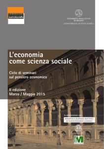 L`economia come scienza sociale - Fondazione per la Sussidiarietà