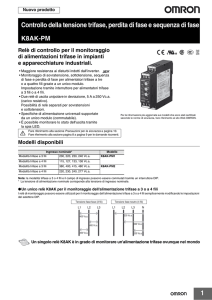 1 Controllo della tensione trifase, perdita di fase e