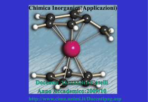 Corso di: Chimica Inorganica (Applicazioni)