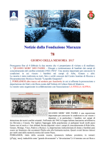 Notizie dalla Fondazione Marazza 78