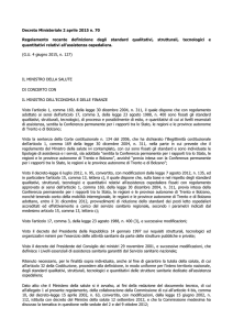 Decreto Ministeriale 2 aprile 2015 n. 70