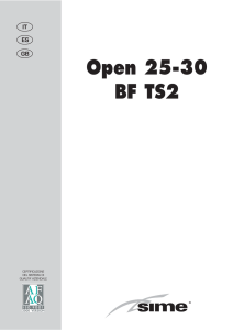 Open BF TS2 -IT Manuale istruzioni