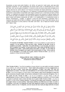 Dalle Futûhât di Ibn `Arabî: Sui criteri con cui si deve scegliere l`Imam
