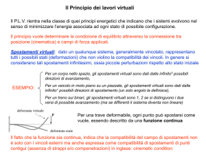 Il Principio dei lavori virtuali - Università degli Studi di Roma "Tor
