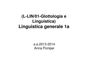 linguistica - Dipartimento di Lingue, Letterature e Culture Straniere