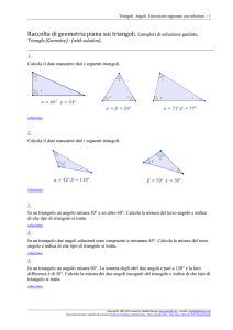 Raccolta di geometria piana sui triangoli. Completi di soluzione