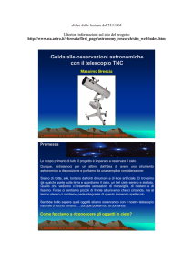 Guida alle osservazioni astronomiche con il telescopio TNC