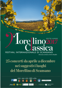 25 concerti da aprile a dicembre nei suggestivi luoghi del Morellino