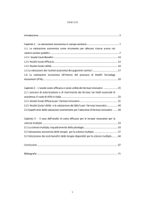 “LA VALUTAZIONE DEI COSTI E DELL`EFFICACIA DEI FARMACI