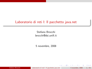 Laboratorio di reti I: Il pacchetto java.net