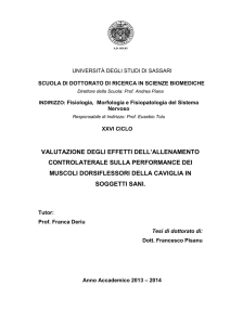 valutazione degli effetti dell`allenamento controlaterale sulla