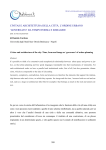 Civitas e architettura della città. L`ordine urbano `governato` da