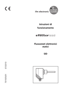 Istruzioni di funzionamento Flussostati elettronici statici SID