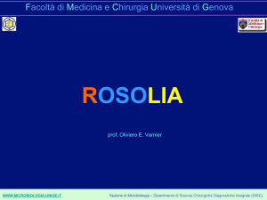 rosolia - Sezione di Microbiologia