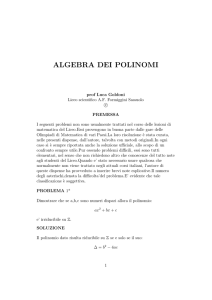 algebra dei polinomi