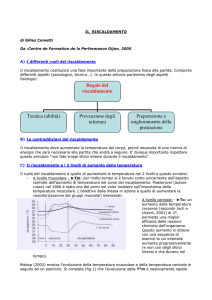 Il riscaldamento - Preparazione Atletica