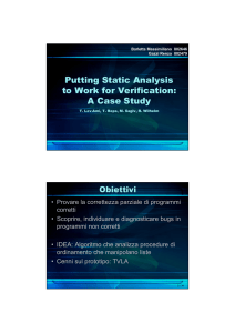 Putting Static Analysis to Work for Verification: A Case Study