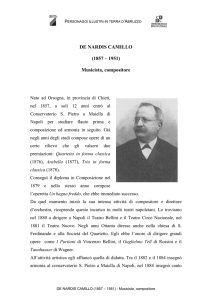 DE NARDIS CAMILLO (1857 – 1951) Musicista