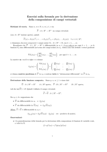 Esercizi sulla formula per la derivazione della composizione di
