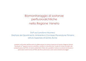 Biomonitoraggio di sostanze perfluoroalchiliche nella Regione Veneto