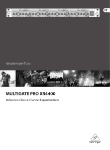 manuale d`uso behringer xr4400 multigate pro