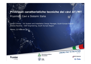 PRYSMIAN GROUP – Principali caratteristiche tecniche dei