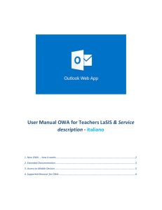 o365 User Manual OWA for Teachers - ITA