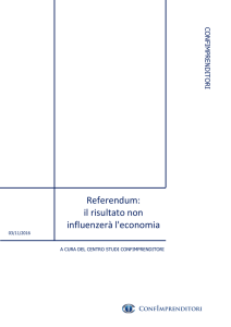 Referendum: il risultato non influenzerà l`economia