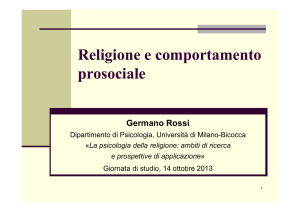 Religione e comportamento prosociale